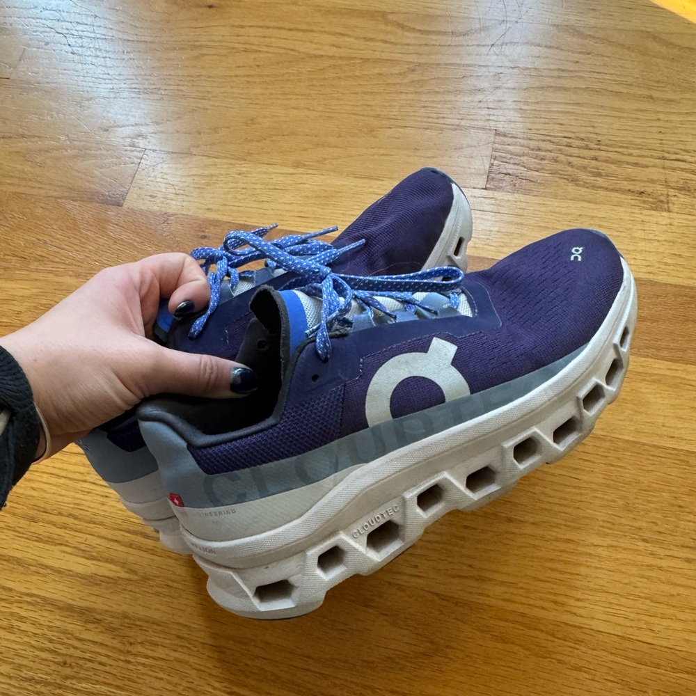 On Running Women's Shoes in Purple and Gray